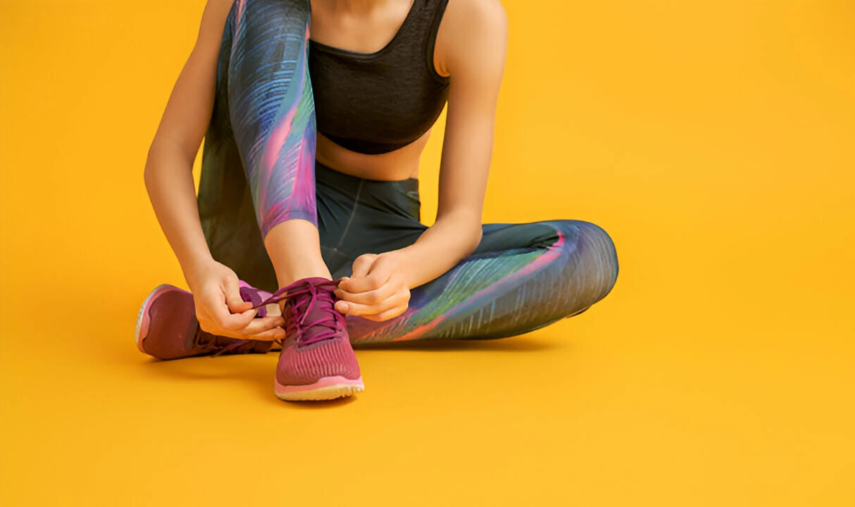 Woman in fashionable sportswear